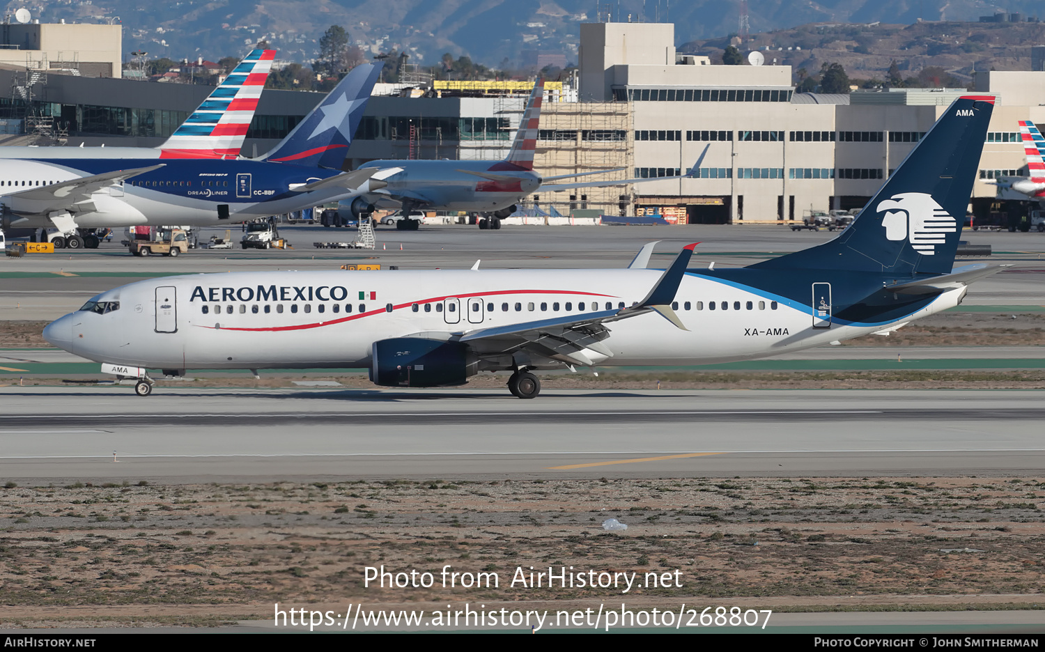 Aircraft Photo of XA-AMA | Boeing 737-852 | AeroMéxico | AirHistory.net #268807