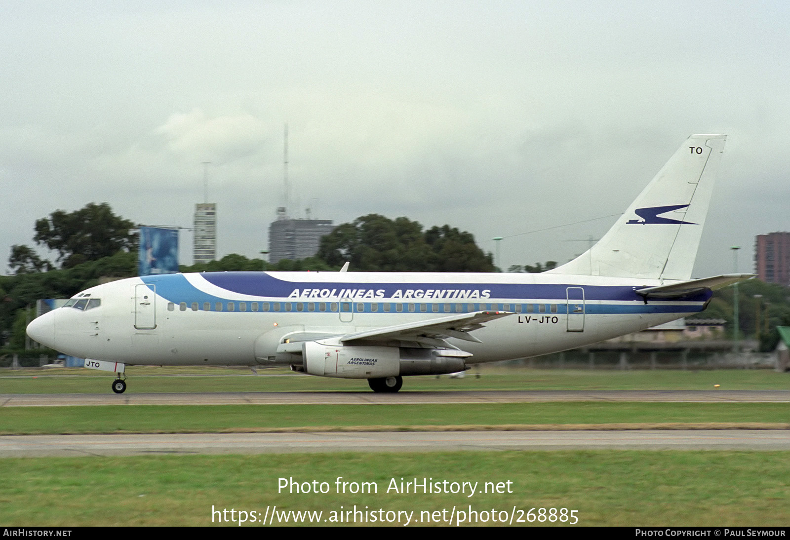 Aircraft Photo of LV-JTO | Boeing 737-287/Adv | Aerolíneas Argentinas | AirHistory.net #268885