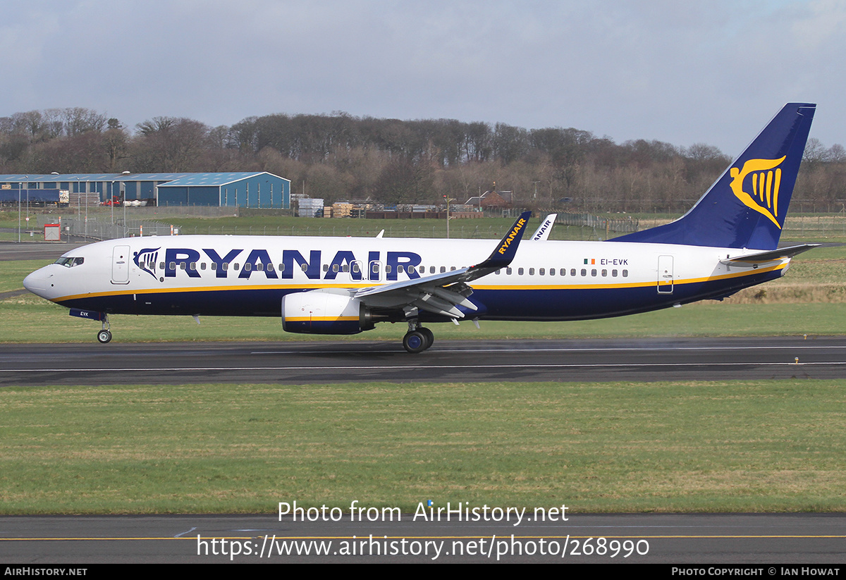 Aircraft Photo of EI-EVK | Boeing 737-8AS | Ryanair | AirHistory.net #268990