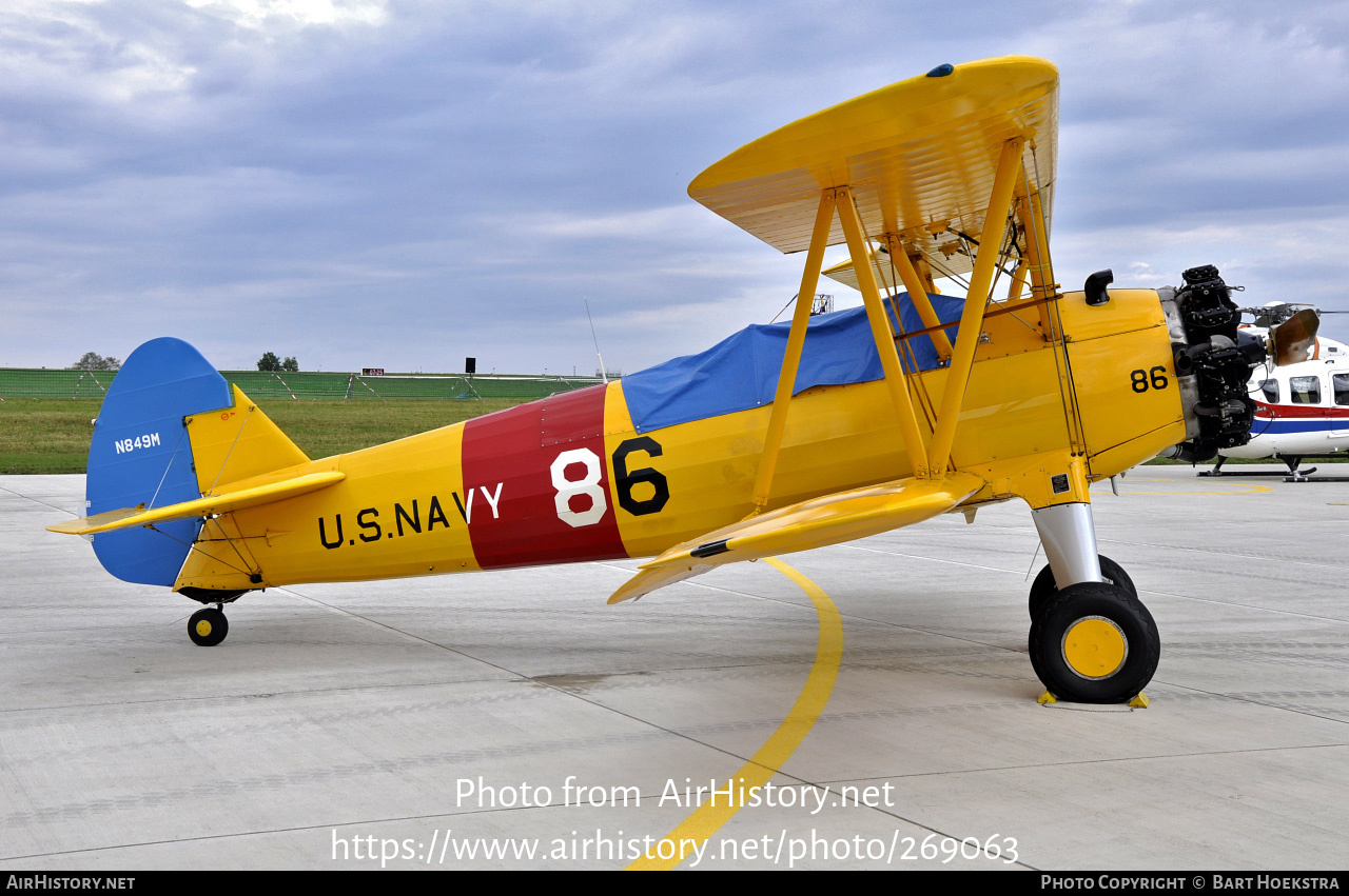 Aircraft Photo of N849M | Boeing B75N1 Stearman | USA - Navy | AirHistory.net #269063