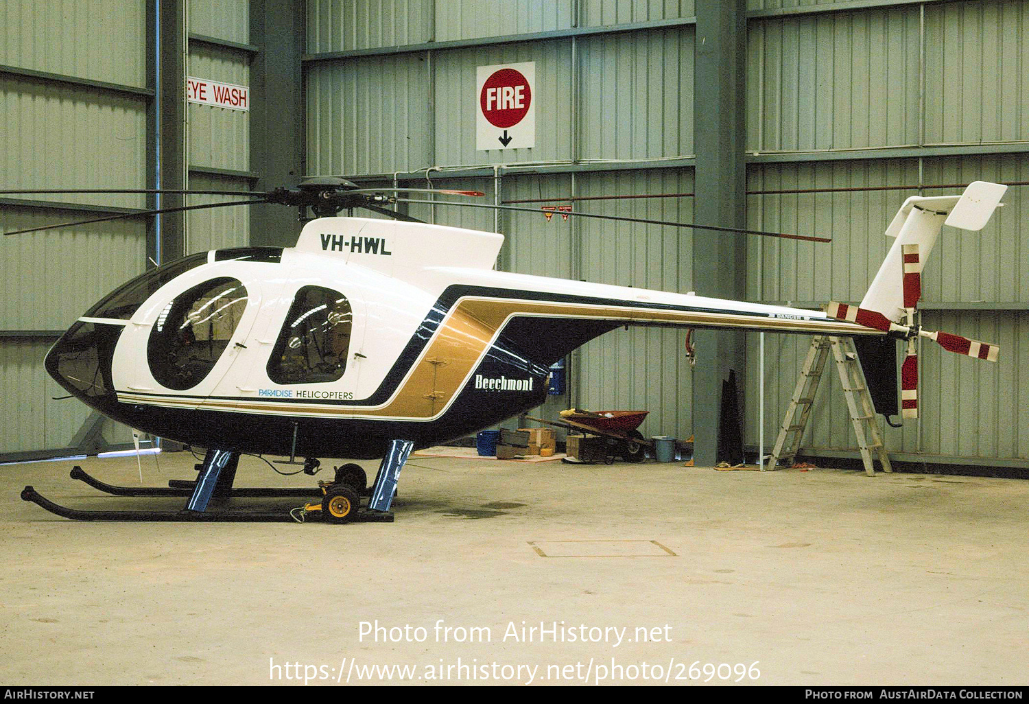 Aircraft Photo of VH-HWL | McDonnell Douglas MD-500E (369E) | Paradise Helicopters | AirHistory.net #269096