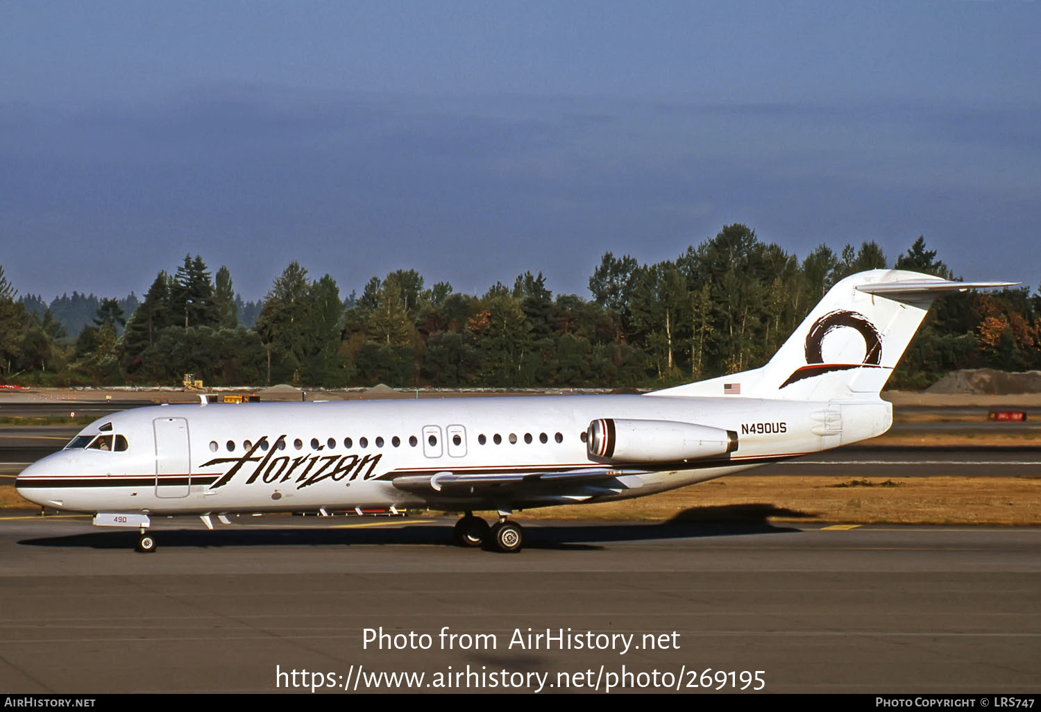 Aircraft Photo of N490US | Fokker F28-4000 Fellowship | Horizon Air | AirHistory.net #269195