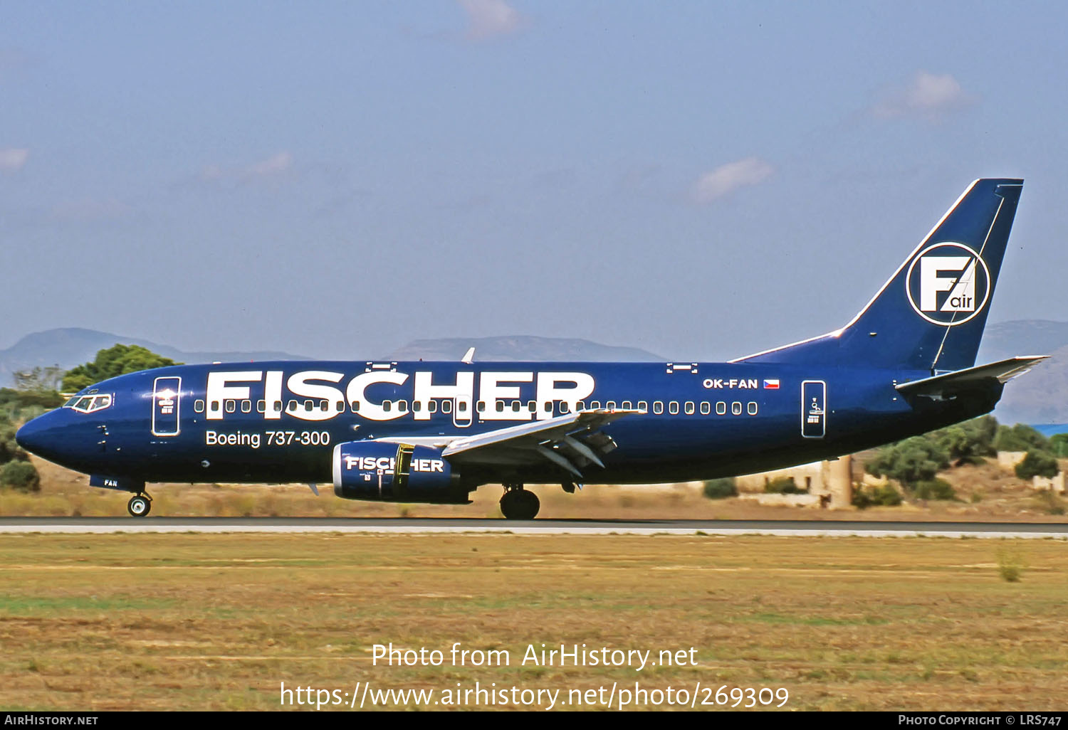 Aircraft Photo of OK-FAN | Boeing 737-33A | Fischer Air | AirHistory.net #269309