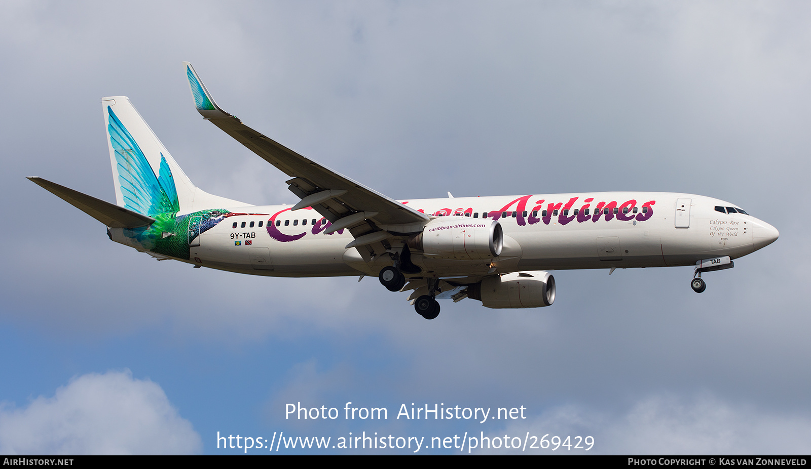 Aircraft Photo of 9Y-TAB | Boeing 737-8Q8 | Caribbean Airlines | AirHistory.net #269429