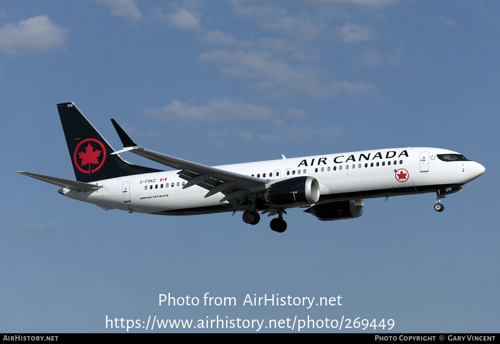 Aircraft Photo of C-FSKZ | Boeing 737-8 Max 8 | Air Canada | AirHistory.net #269449