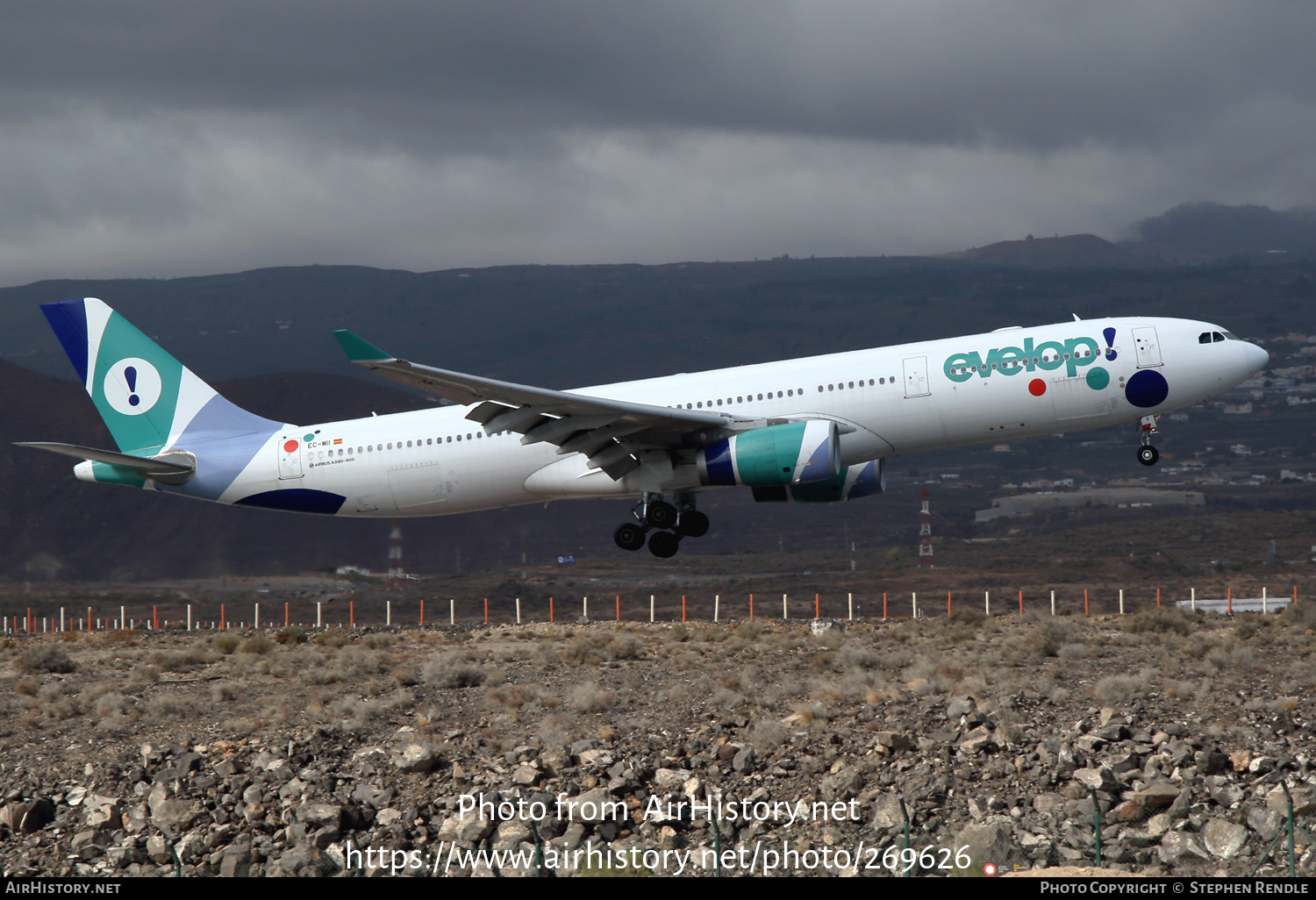 Aircraft Photo of EC-MII | Airbus A330-343 | Evelop Airlines | AirHistory.net #269626