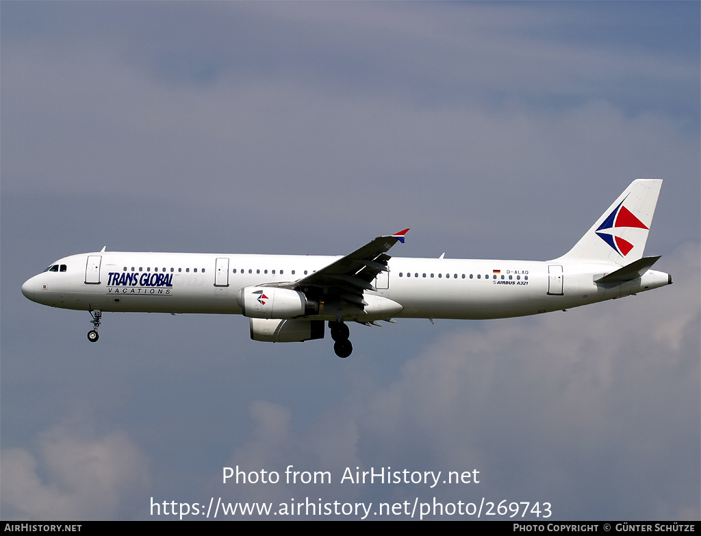 Aircraft Photo of D-ALAQ | Airbus A321-231 | Trans Global Vacations | AirHistory.net #269743