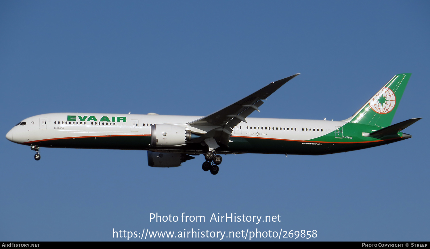 Aircraft Photo of B-17806 | Boeing 787-10 Dreamliner | EVA Air | AirHistory.net #269858