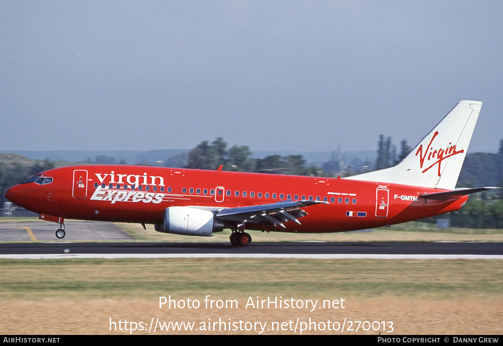 Aircraft Photo of F-GMTM | Boeing 737-3M8 | Virgin Express | AirHistory.net #270013