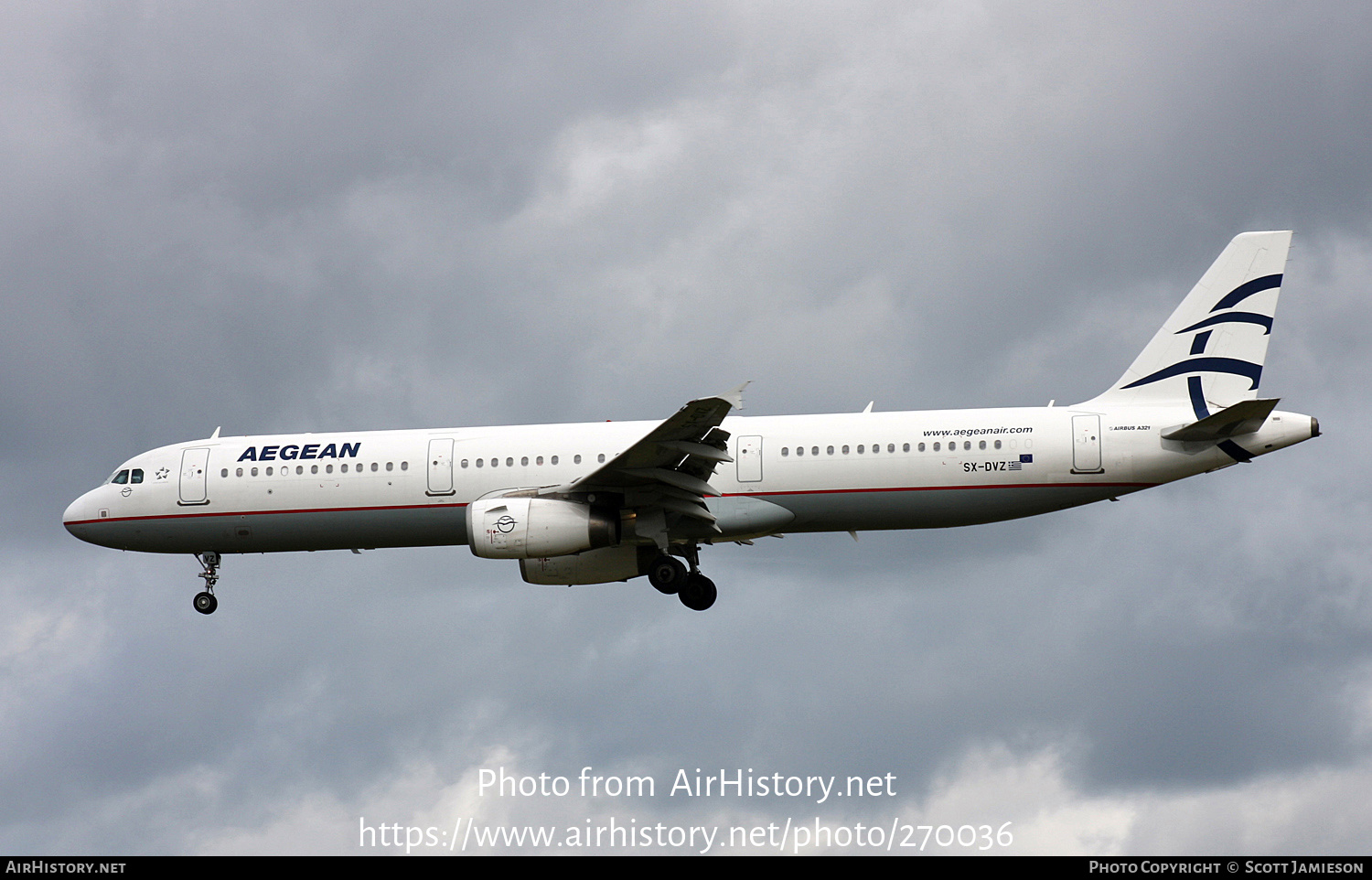 Aircraft Photo of SX-DVZ | Airbus A321-231 | Aegean Airlines | AirHistory.net #270036