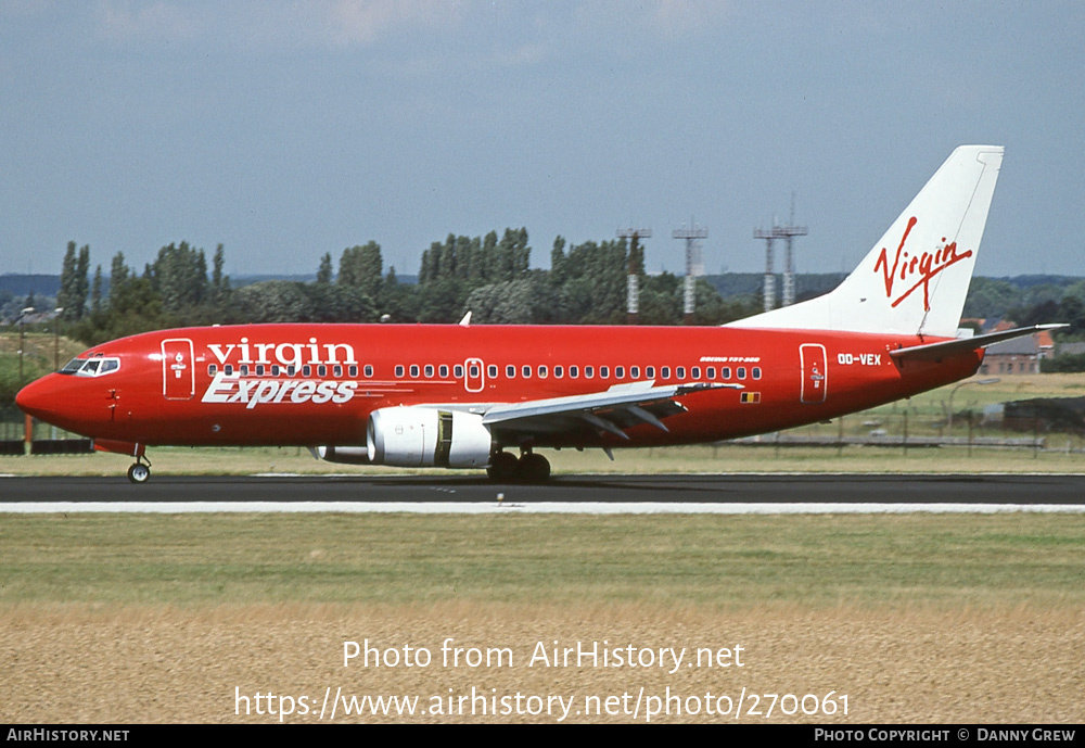 Aircraft Photo of OO-VEX | Boeing 737-36N | Virgin Express | AirHistory.net #270061