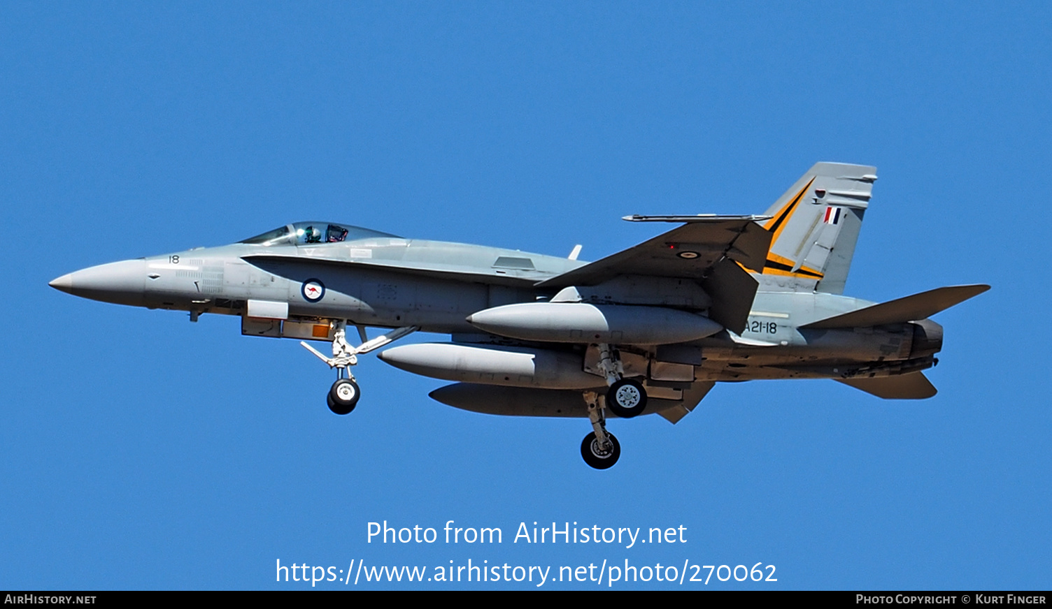 Aircraft Photo of A21-18 | McDonnell Douglas F/A-18A Hornet | Australia - Air Force | AirHistory.net #270062