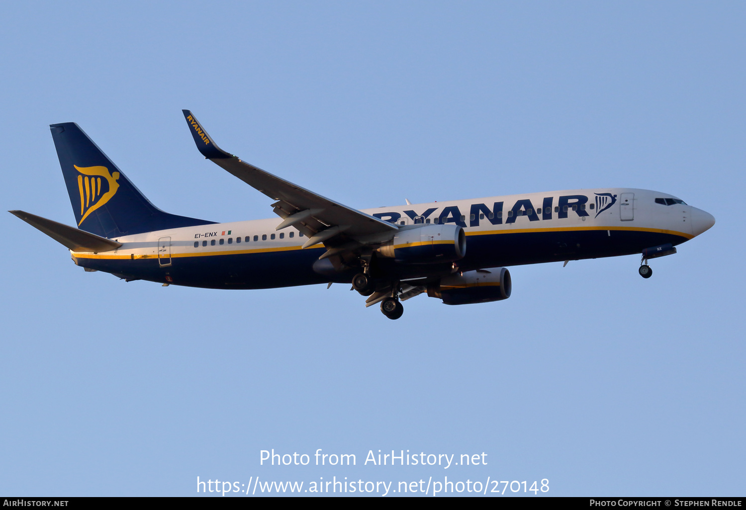 Aircraft Photo of EI-ENX | Boeing 737-8AS | Ryanair | AirHistory.net #270148