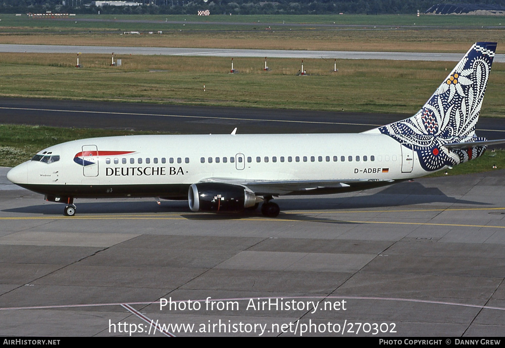 Aircraft Photo of D-ADBF | Boeing 737-3L9 | Deutsche BA | AirHistory.net #270302