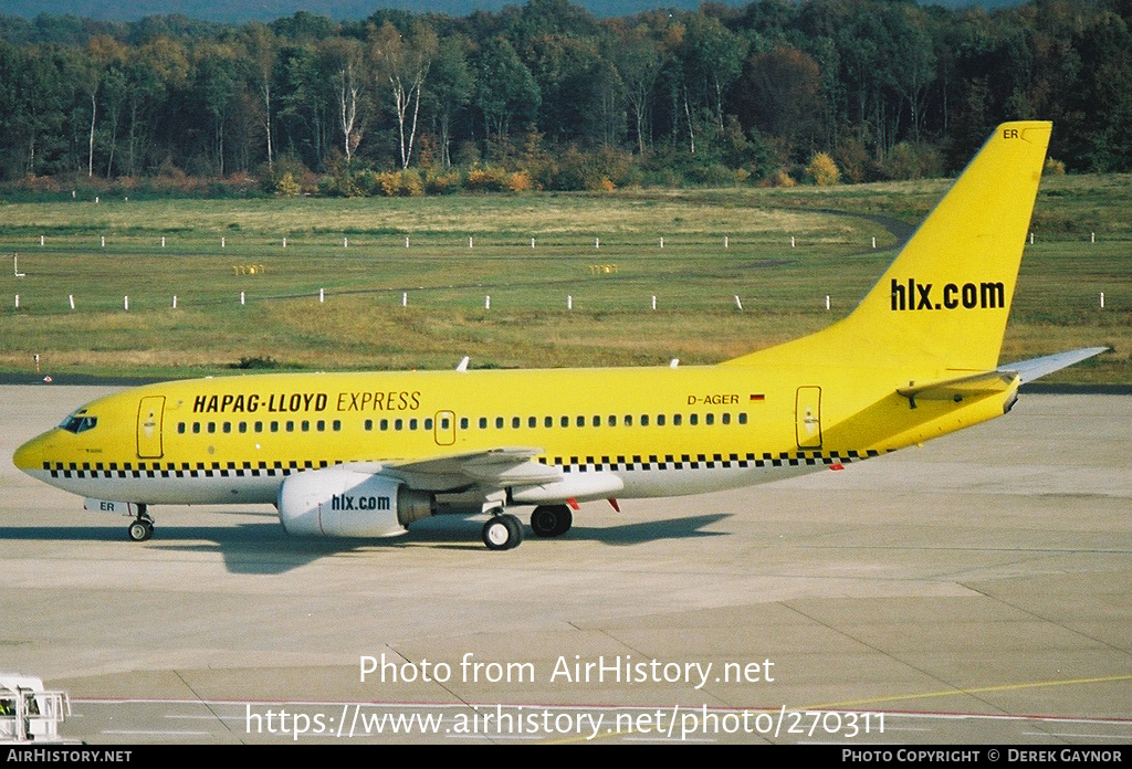 Aircraft Photo of D-AGER | Boeing 737-75B | Hapag-Lloyd Express | AirHistory.net #270311