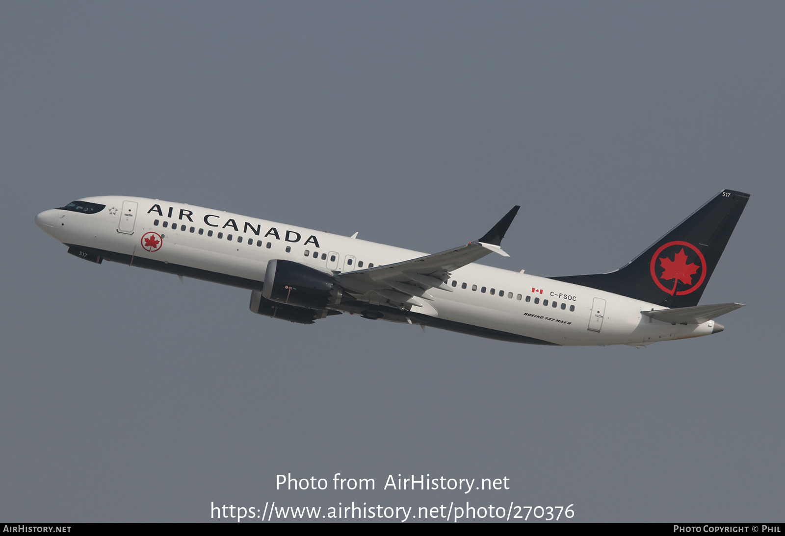 Aircraft Photo of C-FSOC | Boeing 737-8 Max 8 | Air Canada | AirHistory.net #270376