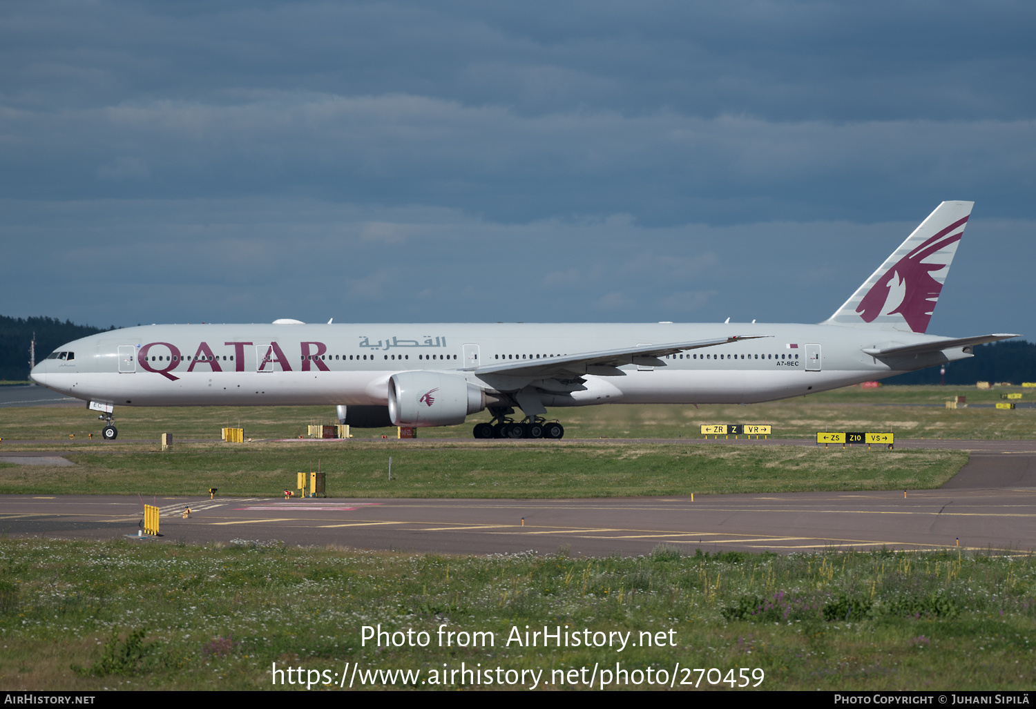 Aircraft Photo of A7-BEC | Boeing 777-3DZ/ER | Qatar Airways | AirHistory.net #270459