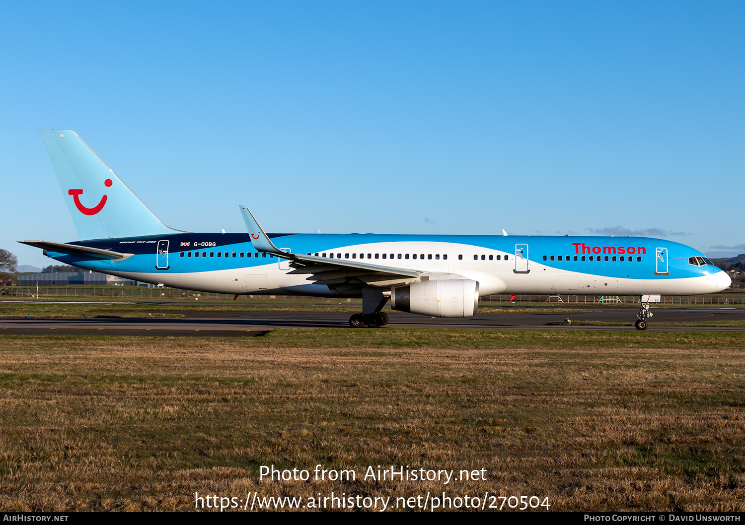 Aircraft Photo of G-OOBG | Boeing 757-236 | Thomson Airways | AirHistory.net #270504