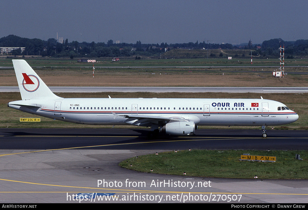 Aircraft Photo of TC-ONS | Airbus A321-131 | Onur Air | AirHistory.net #270507