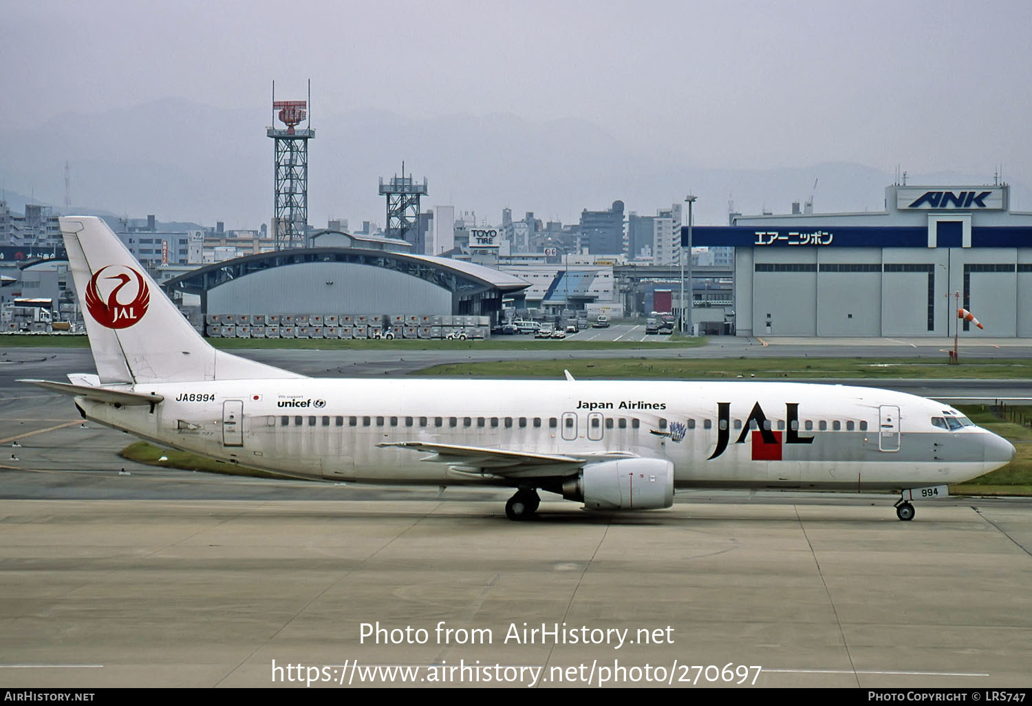 Aircraft Photo of JA8994 | Boeing 737-446 | Japan Airlines - JAL | AirHistory.net #270697