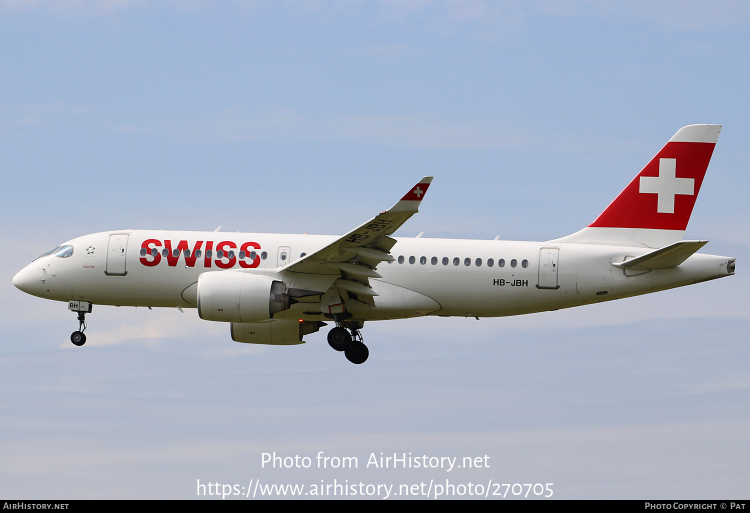 Aircraft Photo of HB-JBH | Bombardier CSeries CS100 (BD-500-1A10) | Swiss International Air Lines | AirHistory.net #270705