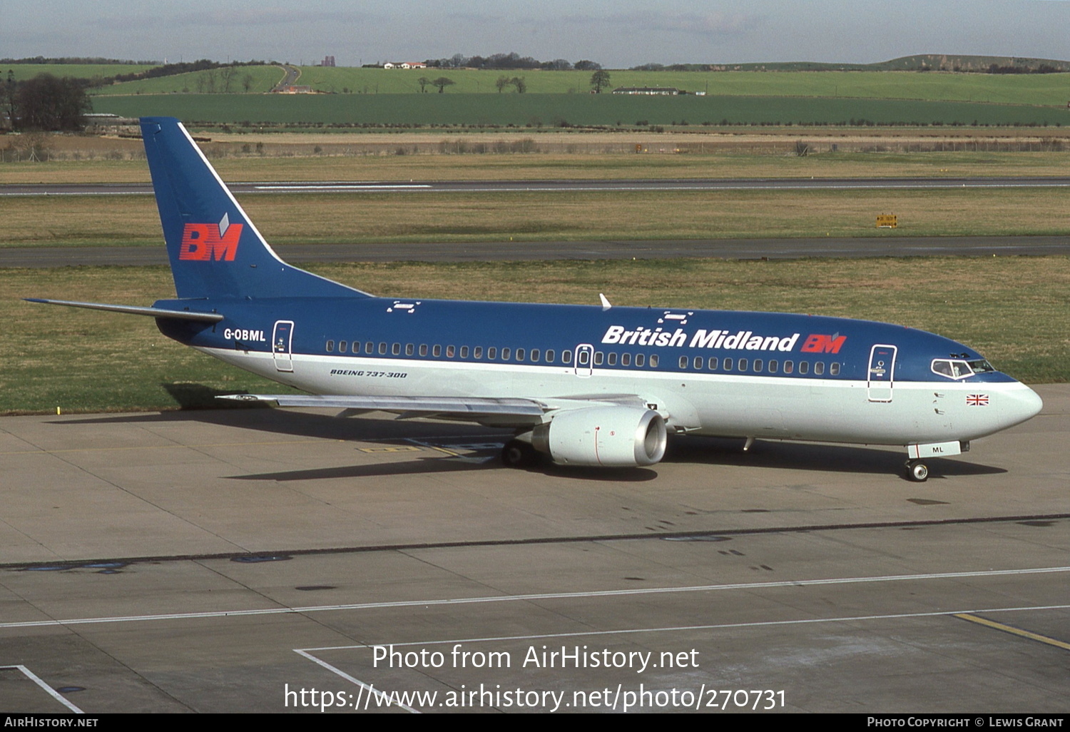 Aircraft Photo of G-OBML | Boeing 737-3Q8 | British Midland Airways - BMA | AirHistory.net #270731