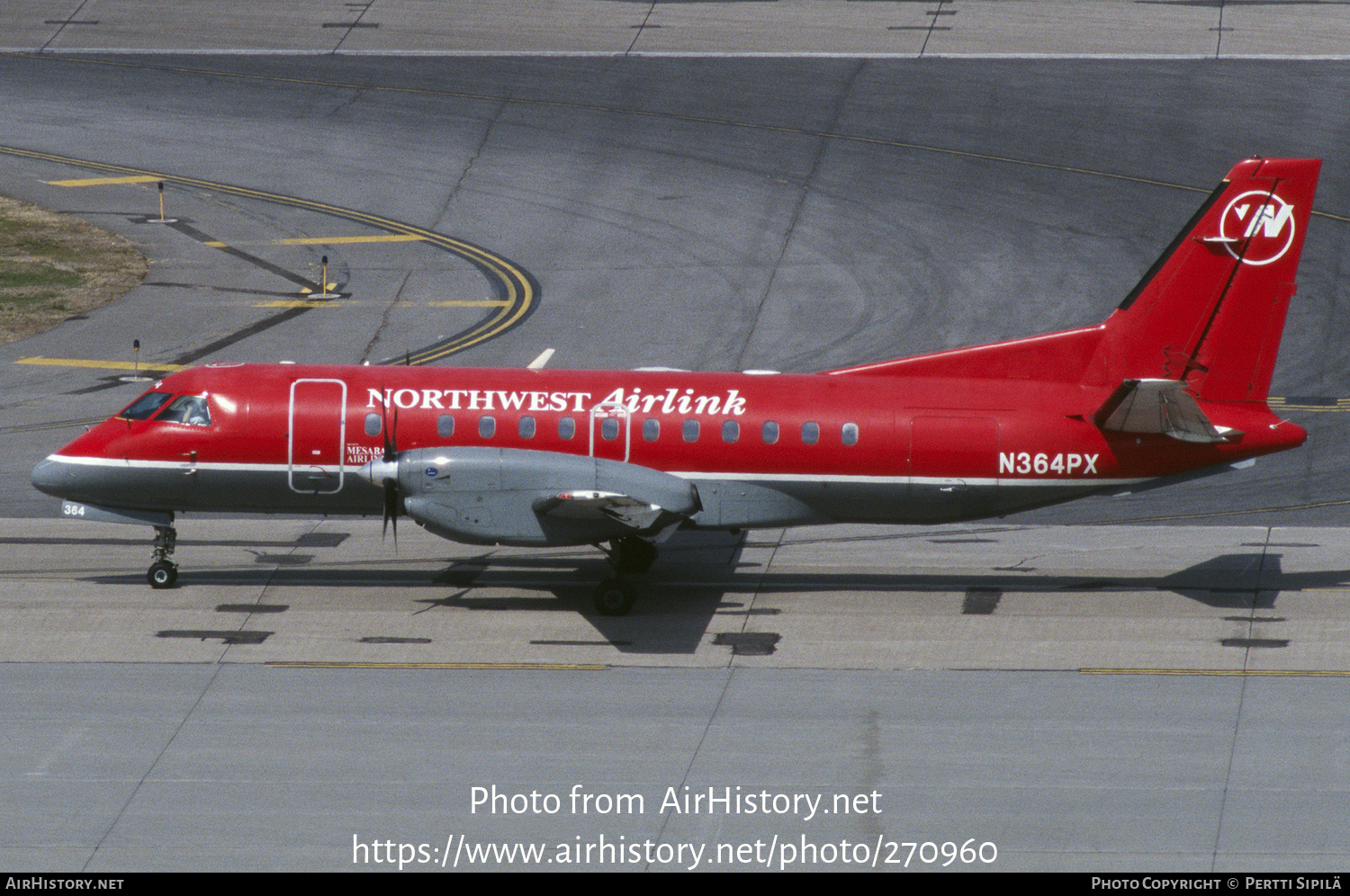 Aircraft Photo of N364PX | Saab 340B | Northwest Airlink | AirHistory.net #270960