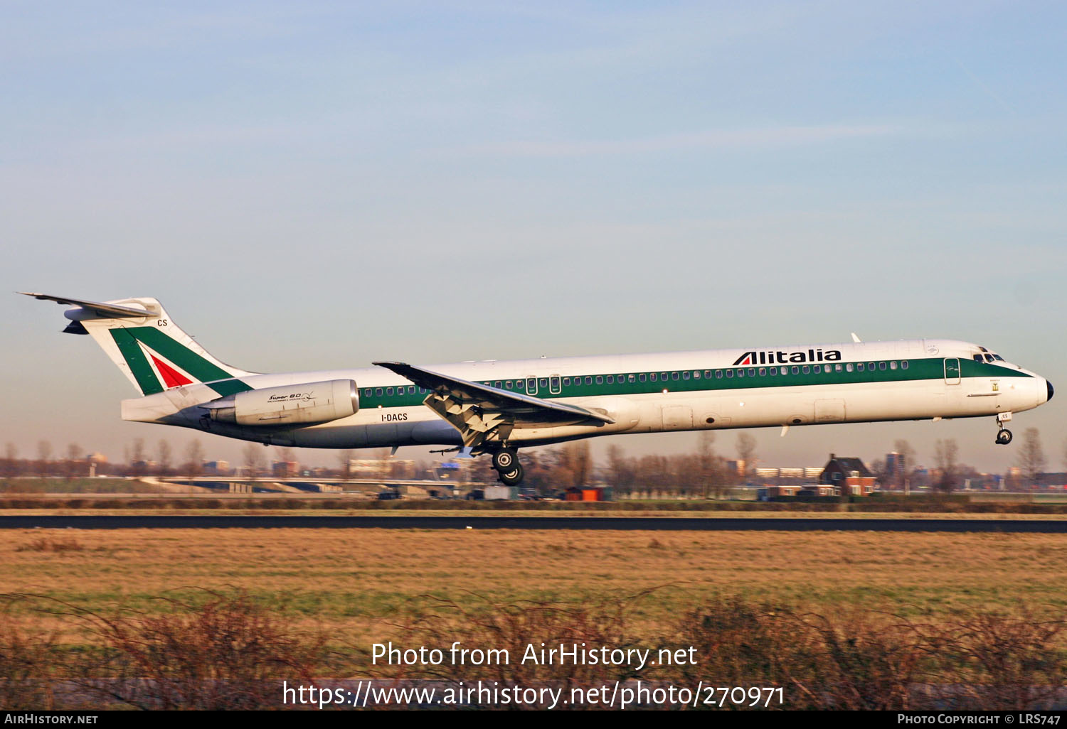 Aircraft Photo of I-DACS | McDonnell Douglas MD-82 (DC-9-82) | Alitalia | AirHistory.net #270971