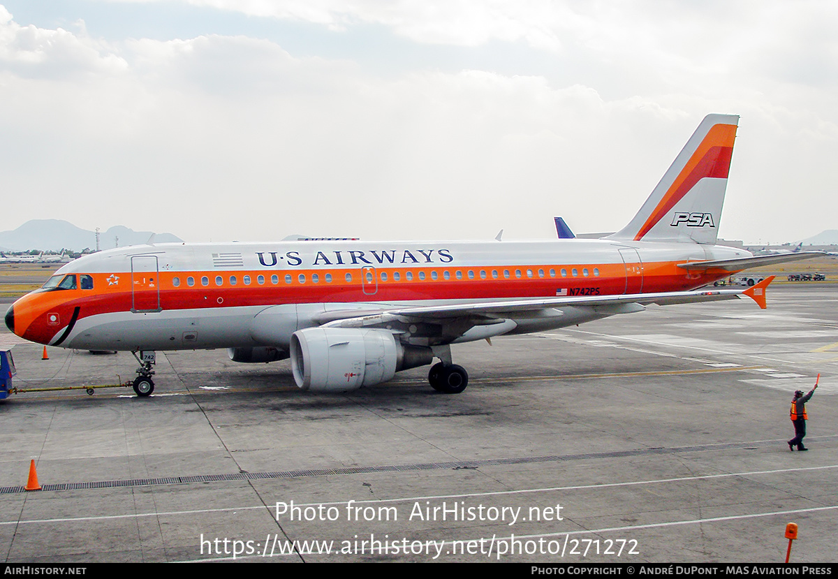 Aircraft Photo of N742PS | Airbus A319-112 | US Airways | PSA - Pacific Southwest Airlines | AirHistory.net #271272