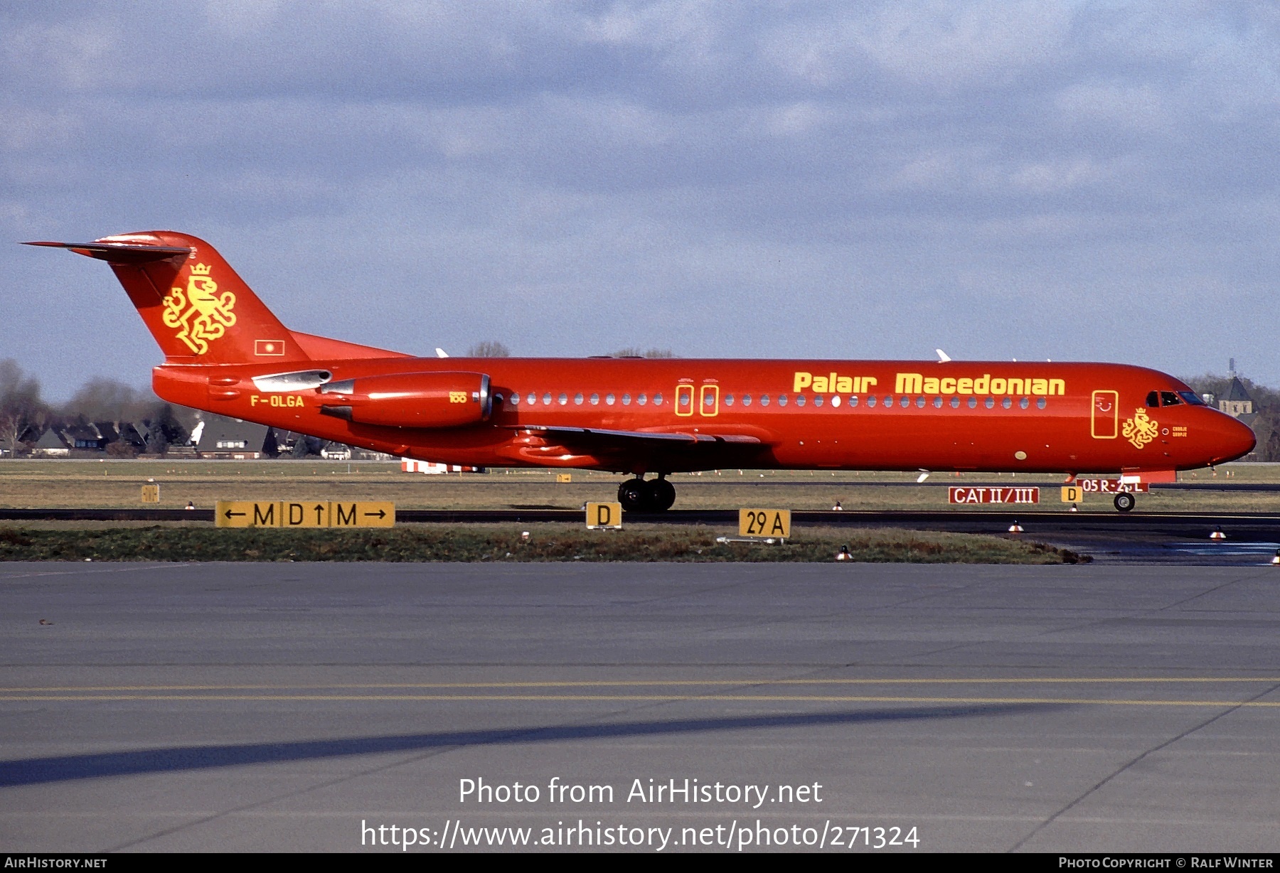 Aircraft Photo of F-OLGA | Fokker 100 (F28-0100) | Palair Macedonian Airlines | AirHistory.net #271324