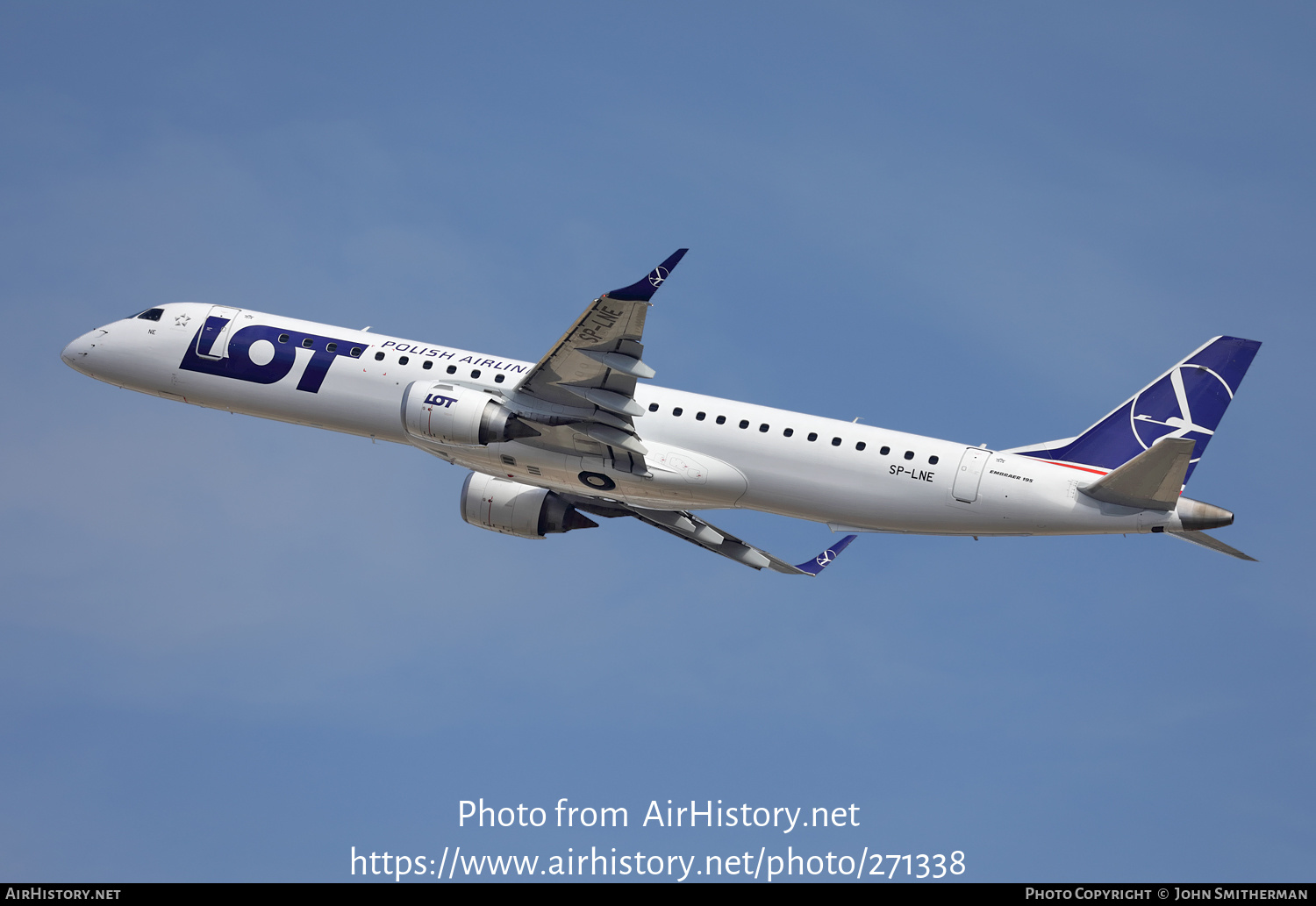 Aircraft Photo of SP-LNE | Embraer 195LR (ERJ-190-200LR) | LOT Polish Airlines - Polskie Linie Lotnicze | AirHistory.net #271338