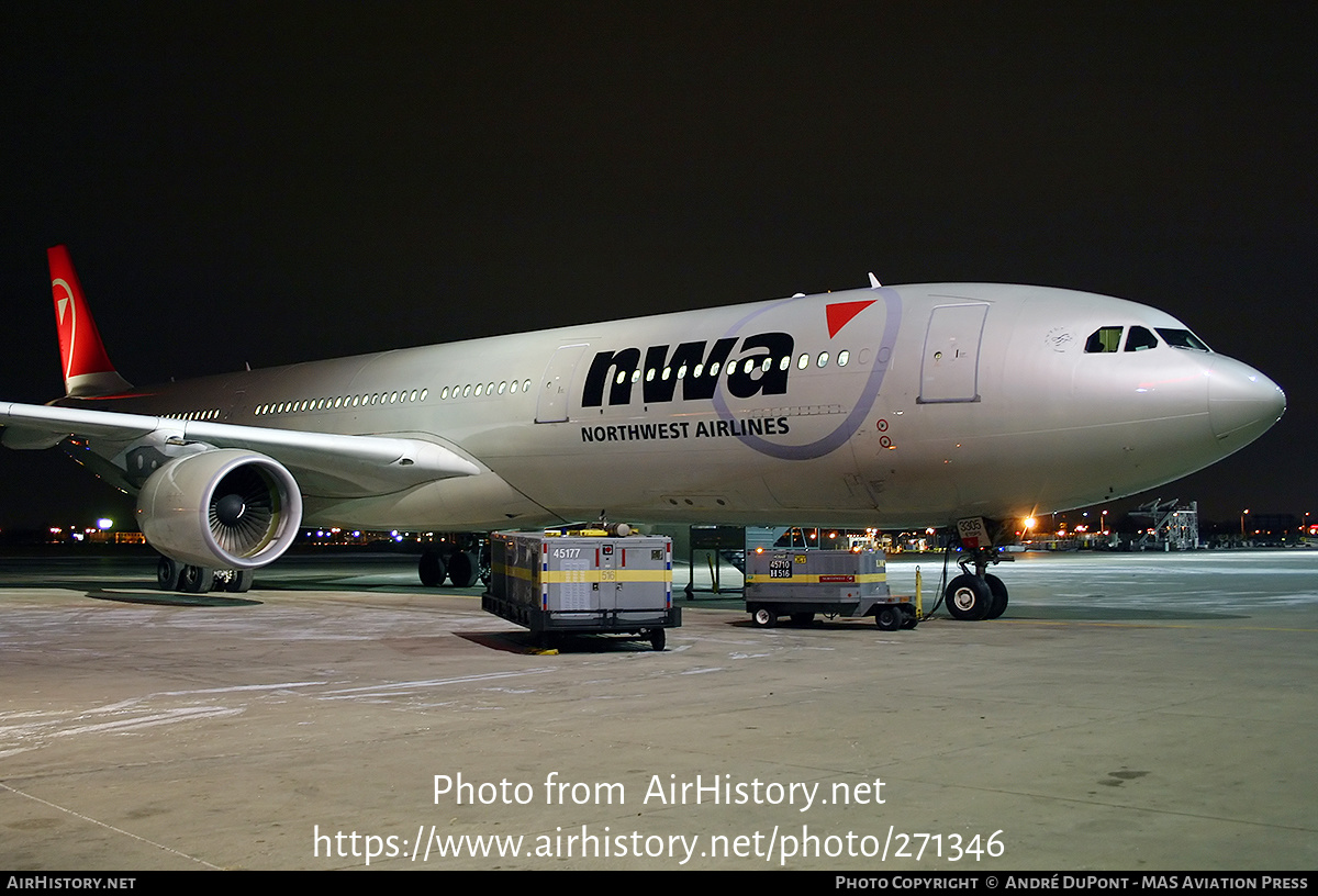 Aircraft Photo of N805NW | Airbus A330-323E | Northwest Airlines | AirHistory.net #271346