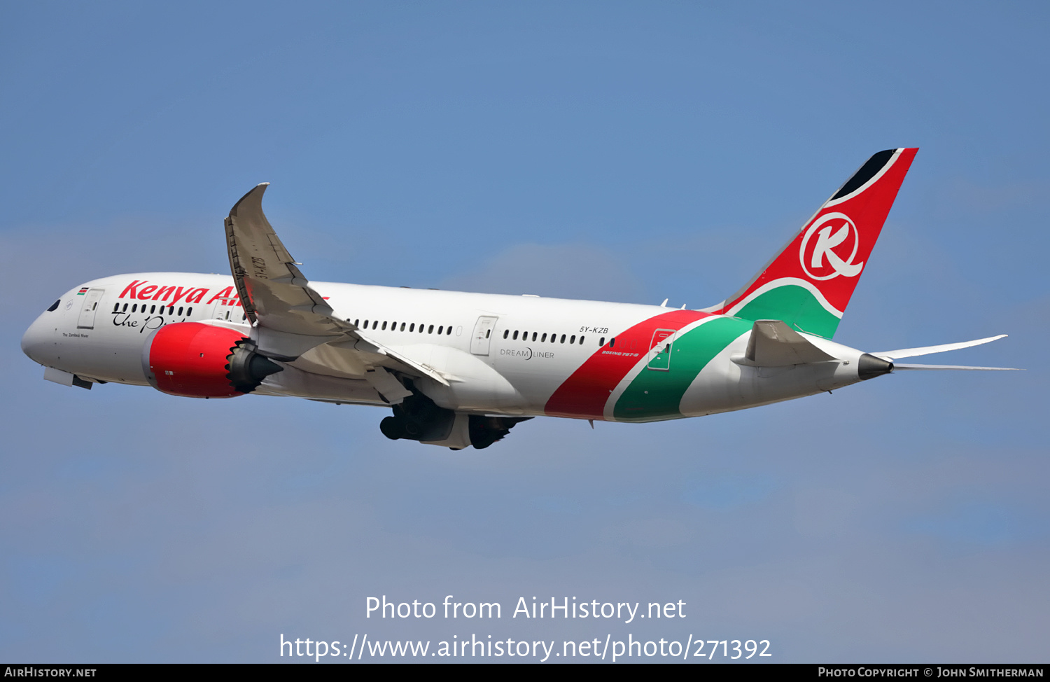 Aircraft Photo of 5Y-KZB | Boeing 787-8 Dreamliner | Kenya Airways | AirHistory.net #271392