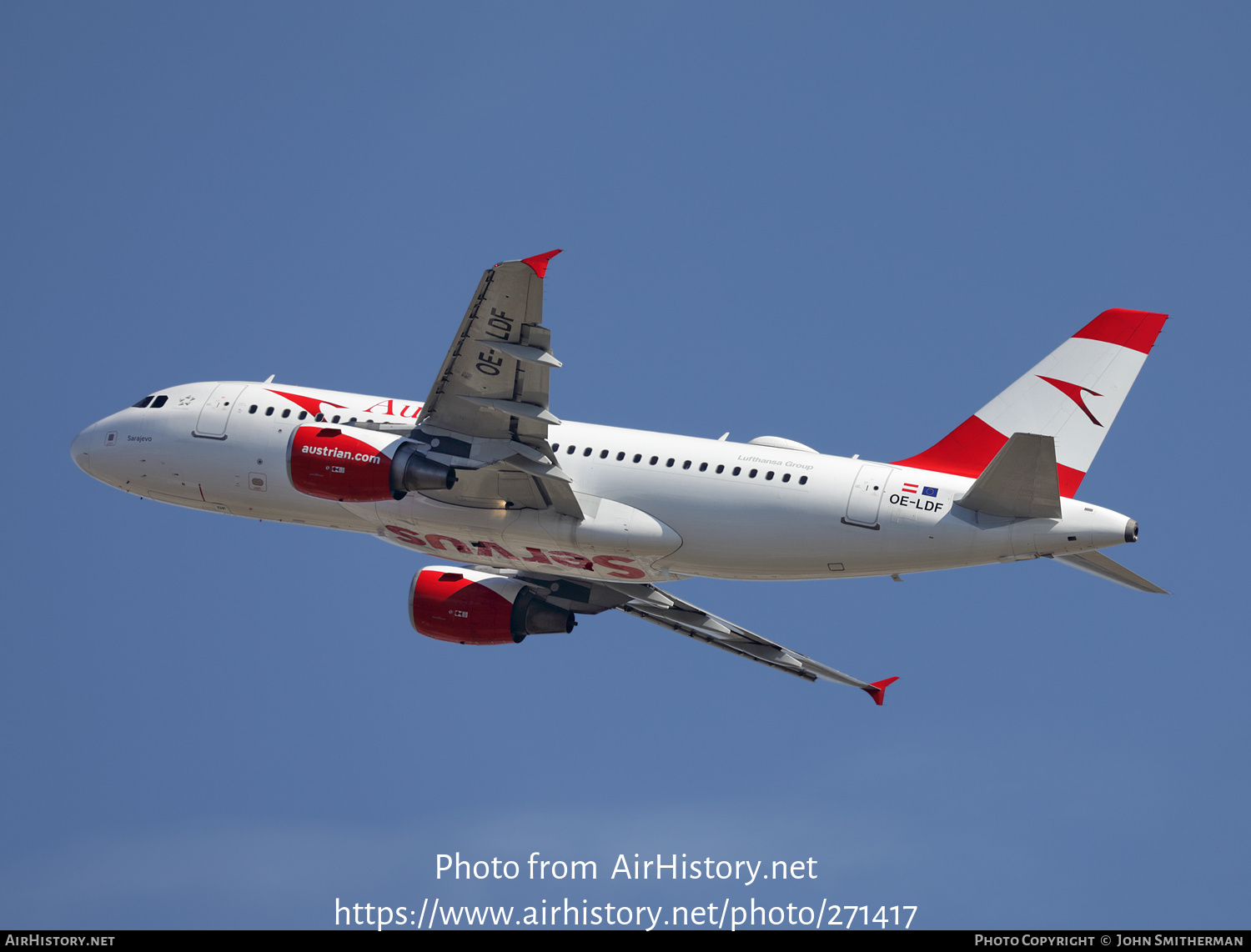 Aircraft Photo of OE-LDF | Airbus A319-112 | Austrian Airlines | AirHistory.net #271417