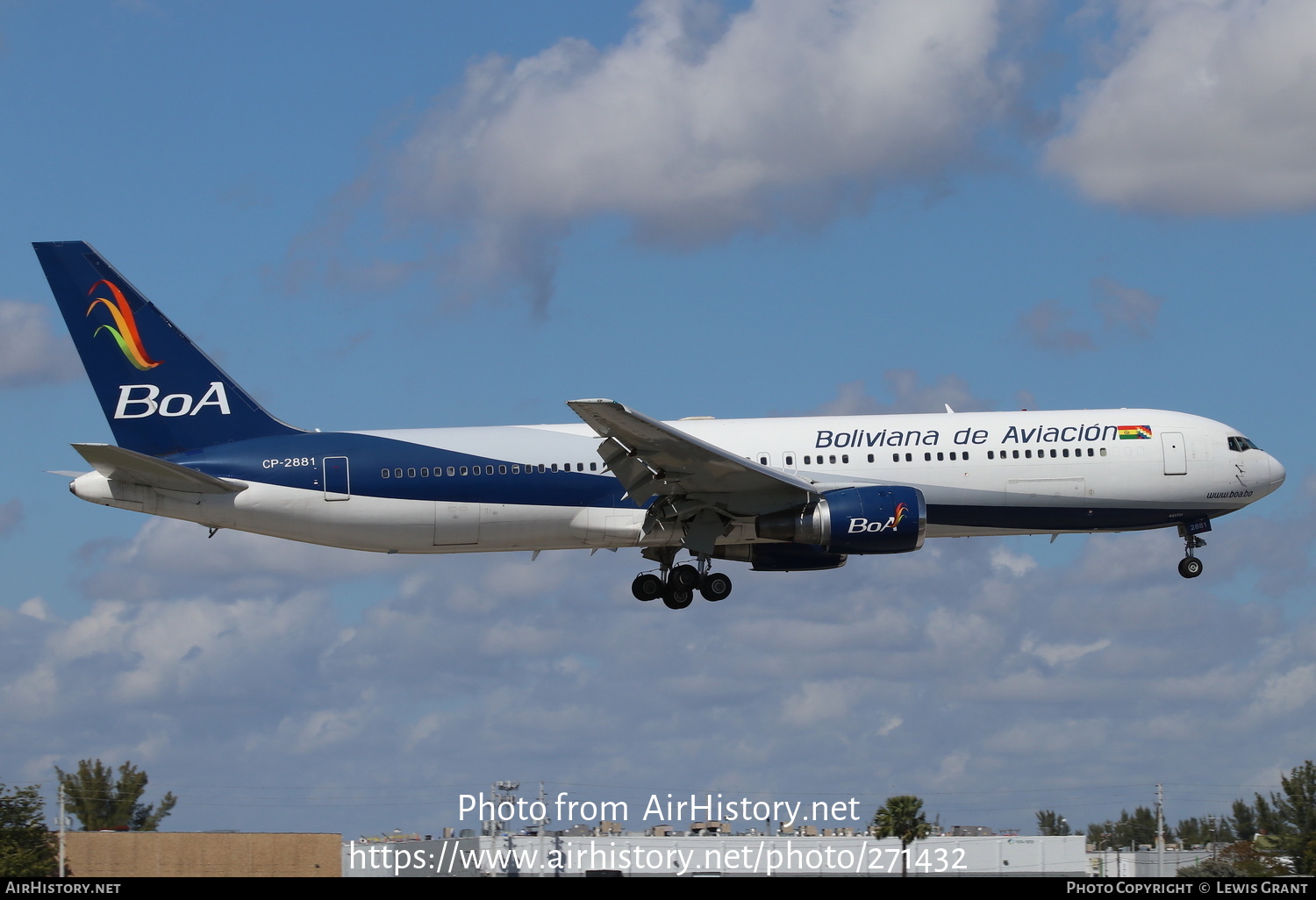 Aircraft Photo of CP-2881 | Boeing 767-33A/ER | Boliviana de Aviación - BoA | AirHistory.net #271432