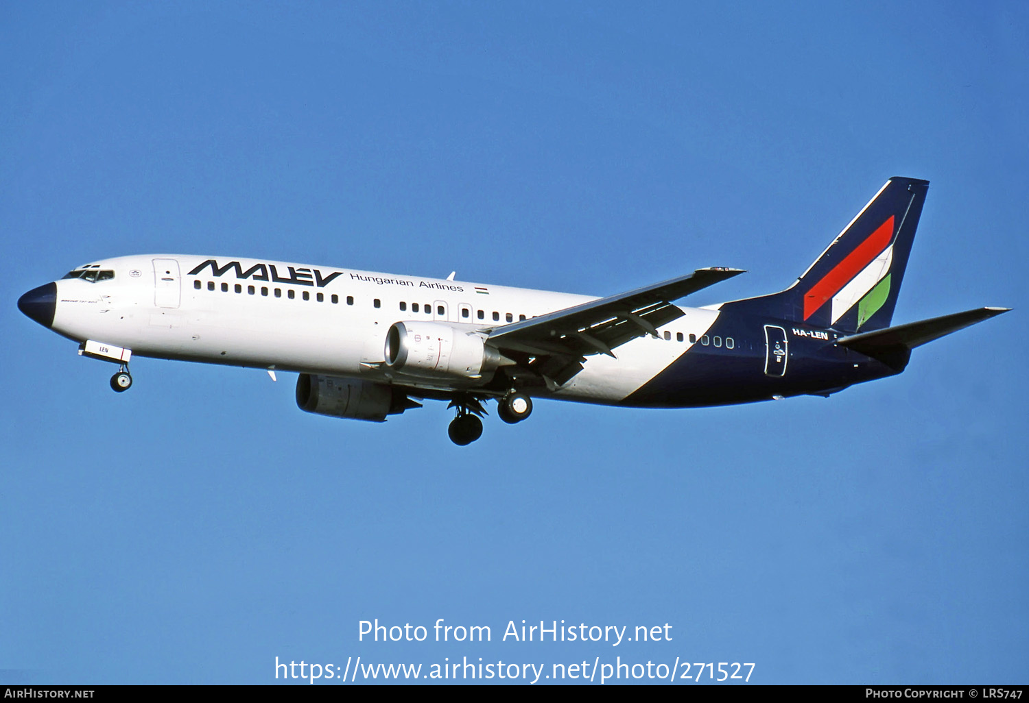 Aircraft Photo of HA-LEN | Boeing 737-4Y0 | Malév - Hungarian Airlines | AirHistory.net #271527