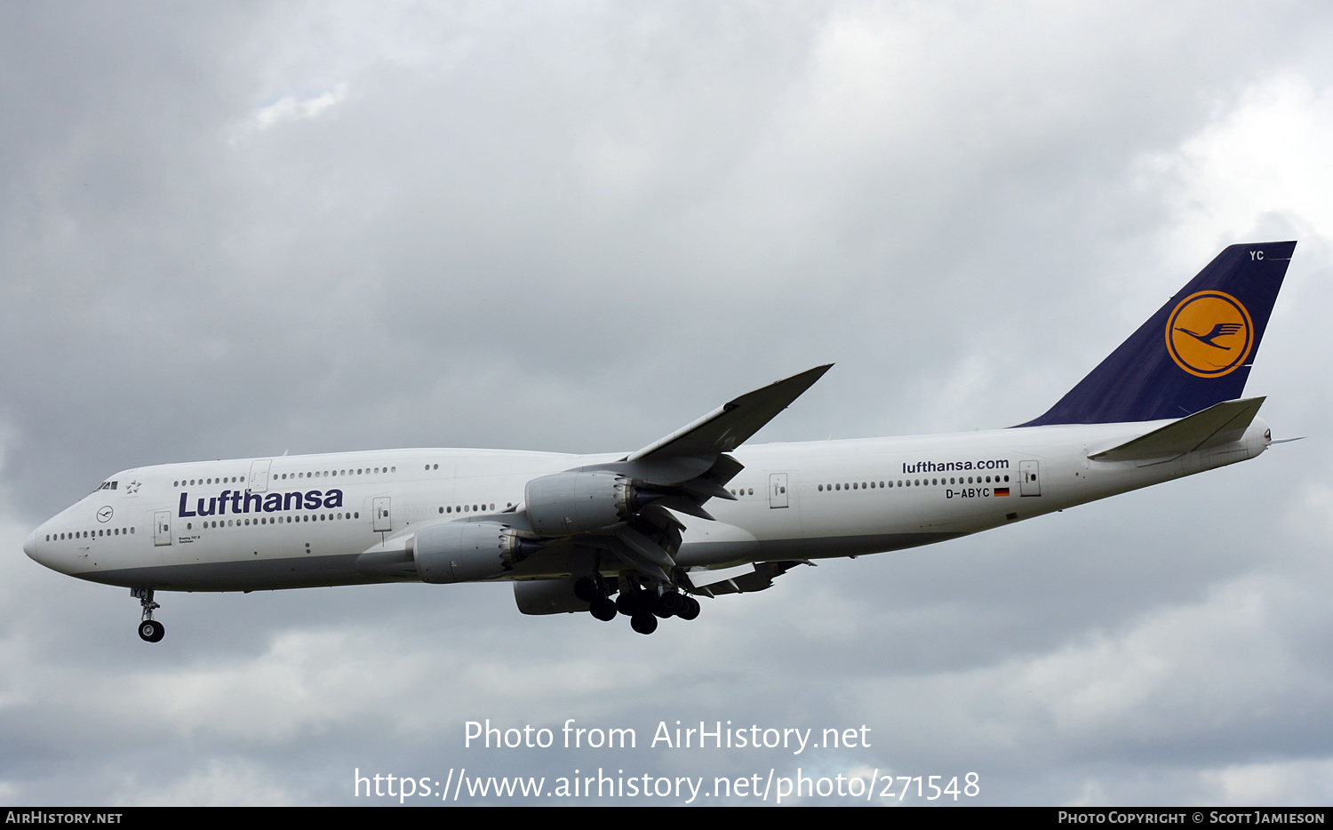 Aircraft Photo of D-ABYC | Boeing 747-830 | Lufthansa | AirHistory.net #271548