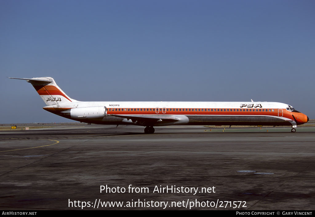 Aircraft Photo of N931PS | McDonnell Douglas MD-81 (DC-9-81) | PSA - Pacific Southwest Airlines | AirHistory.net #271572