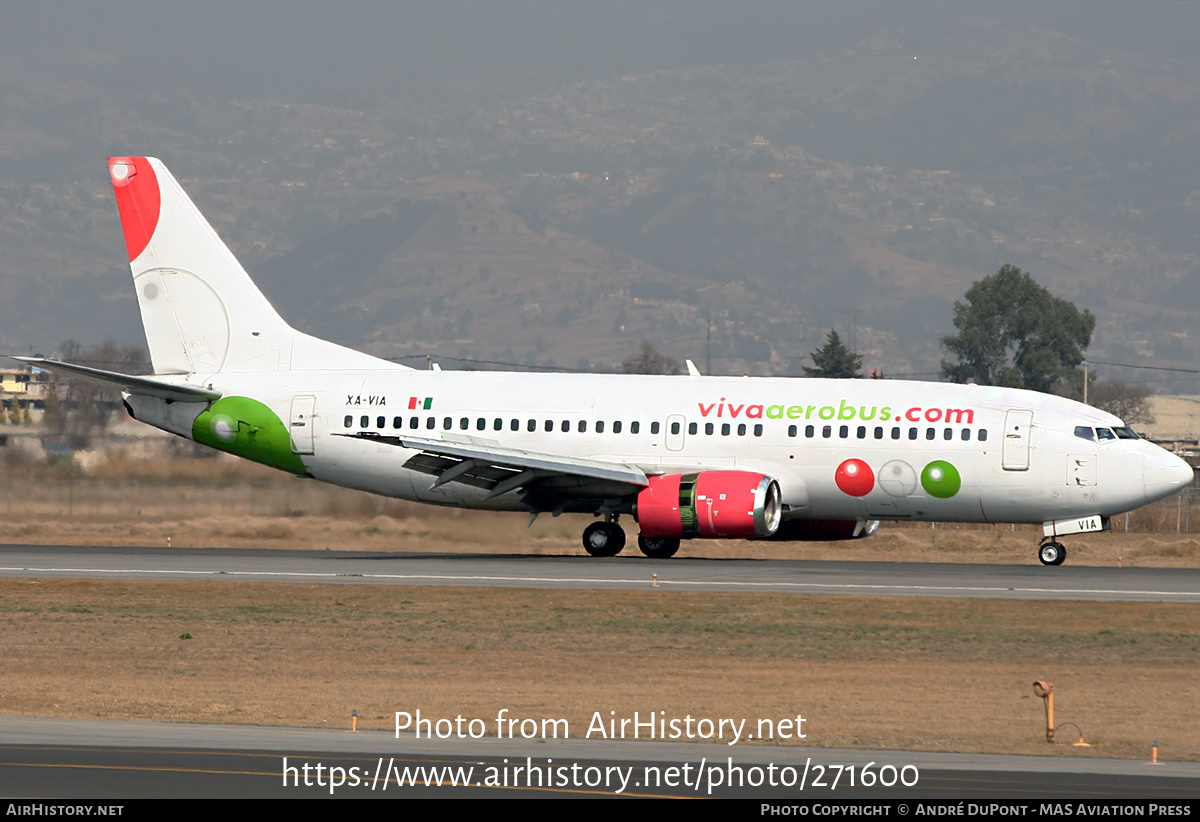 Aircraft Photo of XA-VIA | Boeing 737-3B7 | Viva Aerobús | AirHistory.net #271600