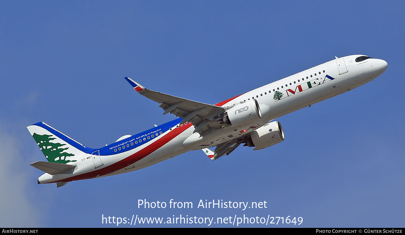 Aircraft Photo of T7-ME1 | Airbus A321-271N | MEA - Middle East Airlines | AirHistory.net #271649