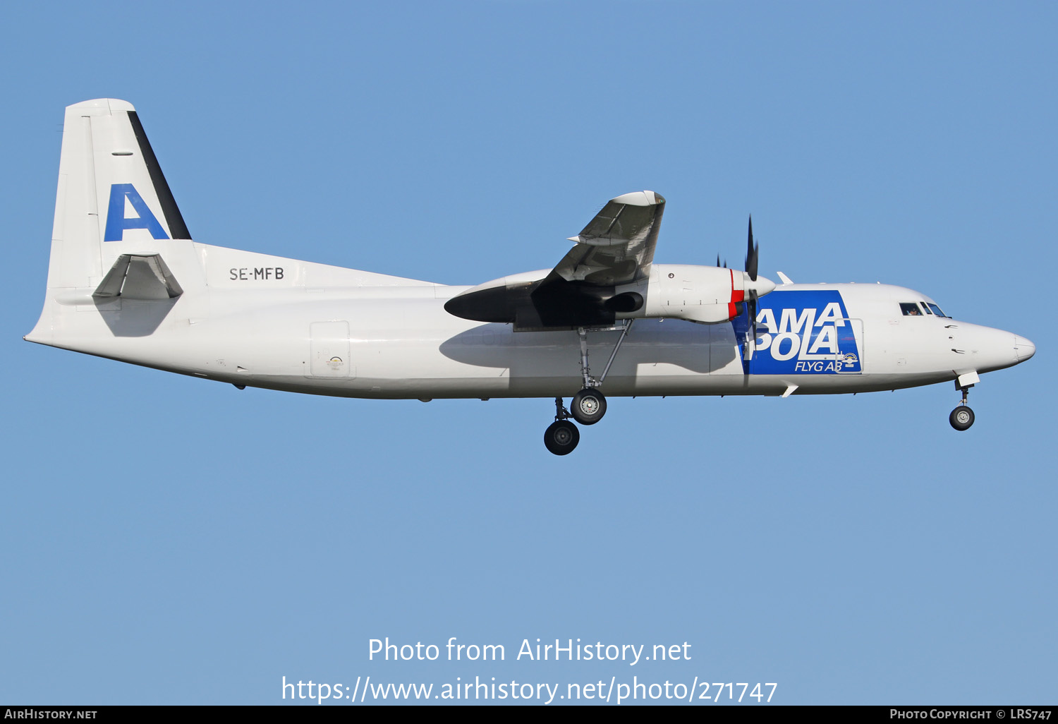 Aircraft Photo of SE-MFB | Fokker 50/F | Amapola Flyg | AirHistory.net #271747