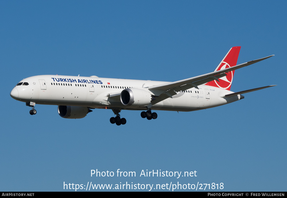 Aircraft Photo of TC-LLK | Boeing 787-9 Dreamliner | Turkish Airlines | AirHistory.net #271818