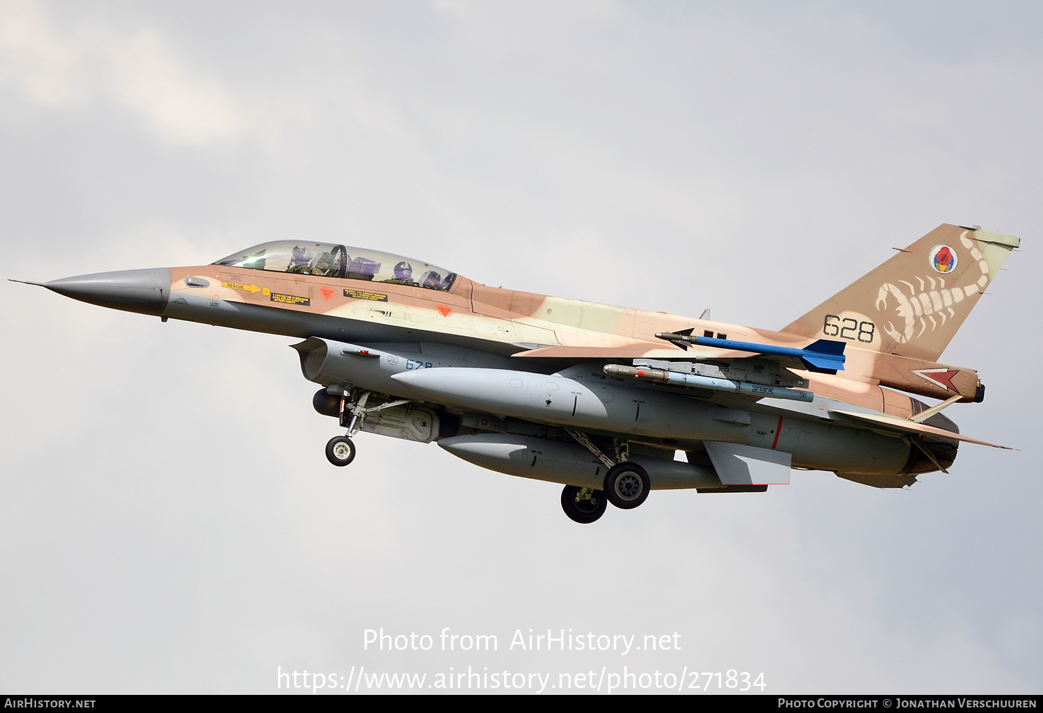 Aircraft Photo of 628 | General Dynamics F-16D Barak | Israel - Air Force | AirHistory.net #271834