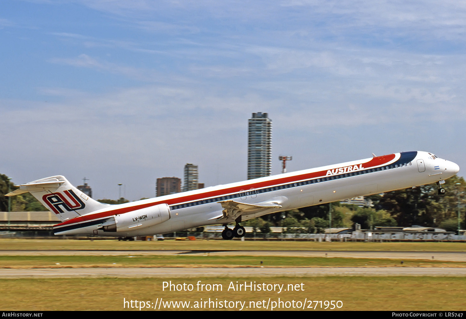 Aircraft Photo of LV-WGN | McDonnell Douglas MD-83 (DC-9-83) | Austral Líneas Aéreas | AirHistory.net #271950