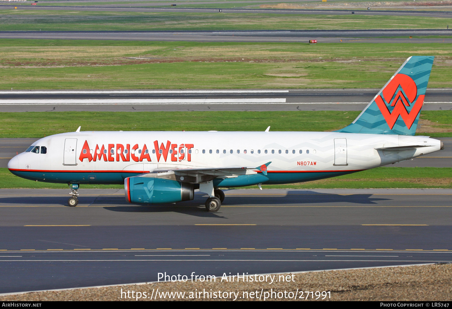 Aircraft Photo of N807AW | Airbus A319-132 | America West Airlines | AirHistory.net #271991