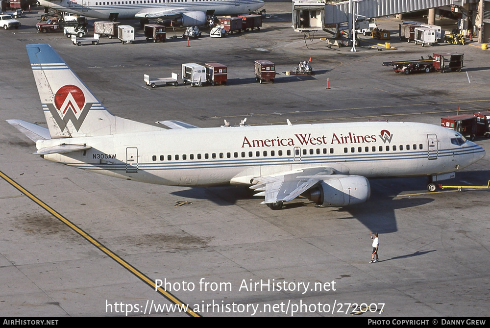 Aircraft Photo of N305AW | Boeing 737-3G7 | America West Airlines | AirHistory.net #272007