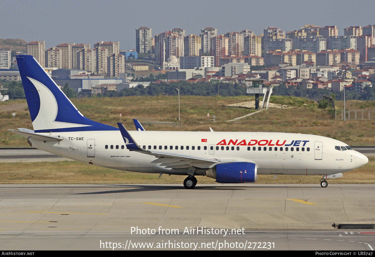 Aircraft Photo of TC-SAE | Boeing 737-76N | AnadoluJet | AirHistory.net #272231