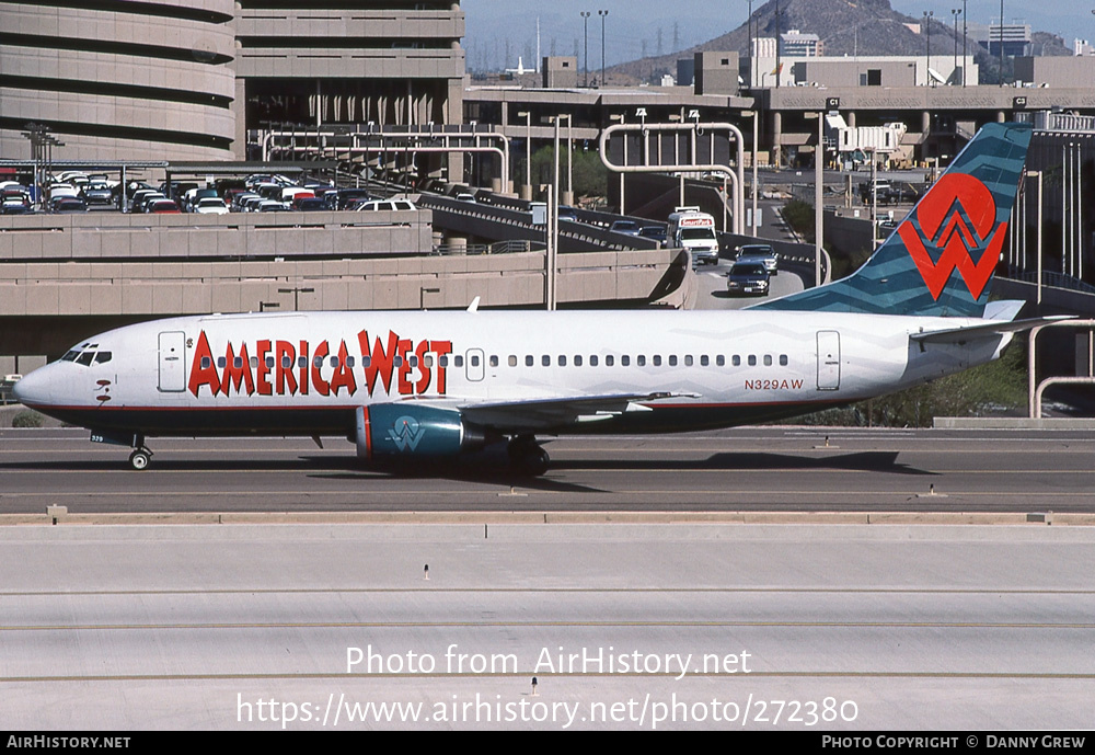 Aircraft Photo of N329AW | Boeing 737-3Y0 | America West Airlines | AirHistory.net #272380