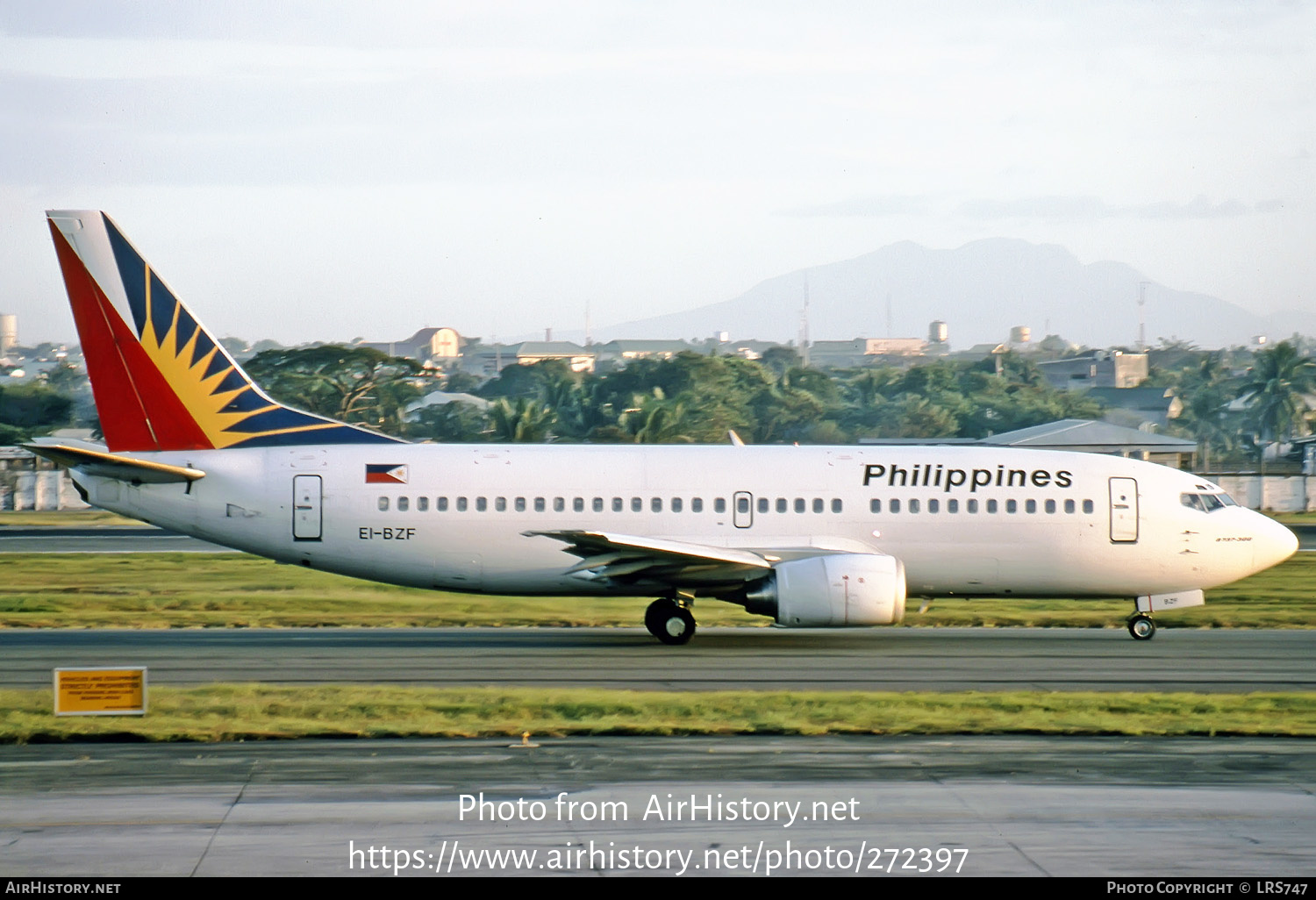 Aircraft Photo of EI-BZF | Boeing 737-3Y0 | Philippine Airlines | AirHistory.net #272397