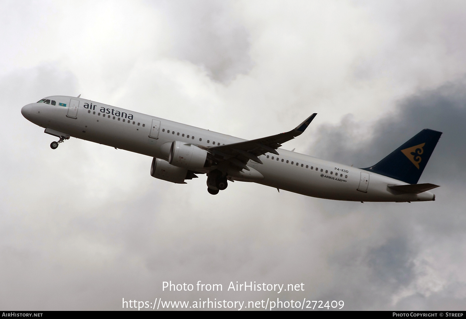 Aircraft Photo of P4-KDD | Airbus A321-271N | Air Astana | AirHistory.net #272409